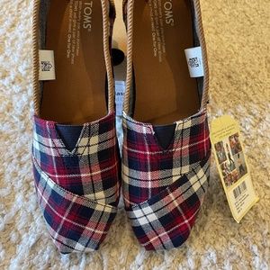 Toms Plaid Size 9 Brand New Women's